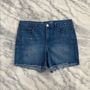 Seven7 Paint Splatter Jean Shorts